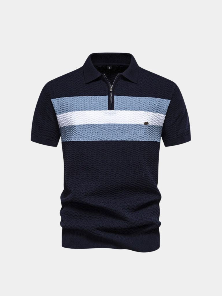Classic Fit Quarter Zip Business Casual Short Sleeves Polo - North & Row