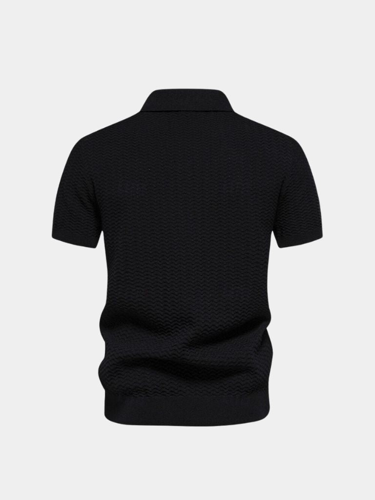 Classic Fit Quarter Zip Business Casual Short Sleeves Polo - North & Row