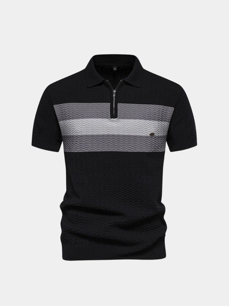 Classic Fit Quarter Zip Business Casual Short Sleeves Polo - North & Row