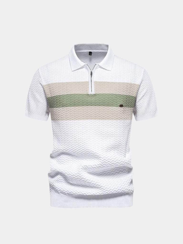 Classic Fit Quarter Zip Business Casual Short Sleeves Polo - North & Row