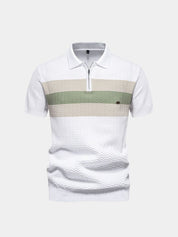 Classic Fit Quarter Zip Business Casual Short Sleeves Polo - North & Row