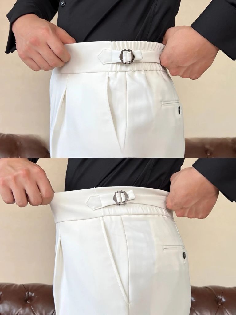 Classic Italy Sidetab Elastic Trousers - North & Row