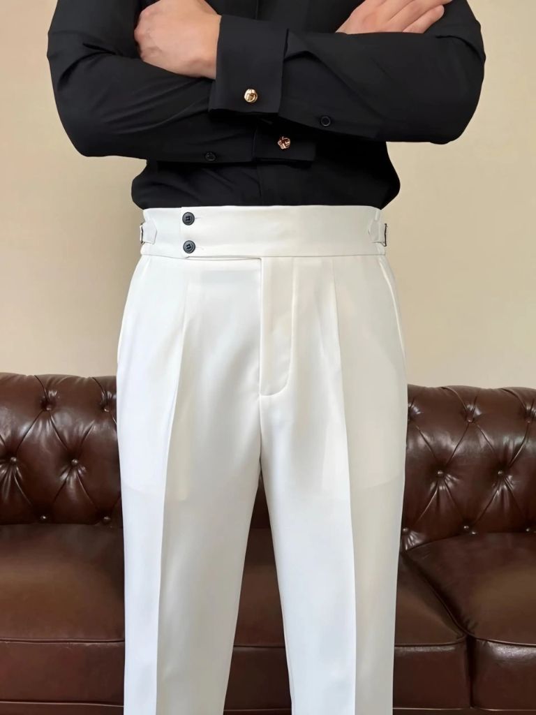 Classic Italy Sidetab Elastic Trousers - North & Row