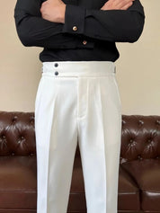 Classic Italy Sidetab Elastic Trousers - North & Row