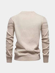Cotton Knitted Stripped Crew Neck Pullover Sweater - North & Row
