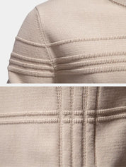 Cotton Knitted Stripped Crew Neck Pullover Sweater - North & Row
