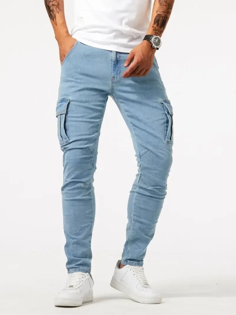 Denim Jeans Cargo Trousers - North & Row