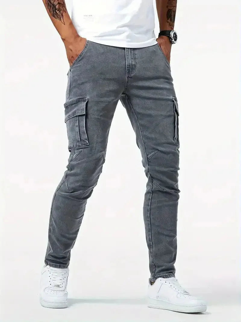 Denim Jeans Cargo Trousers - North & Row
