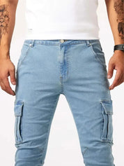 Denim Jeans Cargo Trousers - North & Row