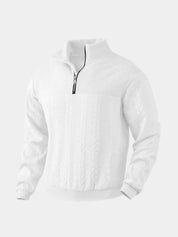 Essential Henley High Collar Quarter Zip Pullover - North & Row