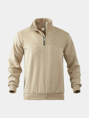 Essential Henley High Collar Quarter Zip Pullover - North & Row