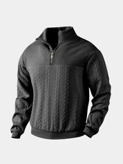 Essential Henley High Collar Quarter Zip Pullover - North & Row