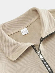 Essential Henley High Collar Quarter Zip Pullover - North & Row