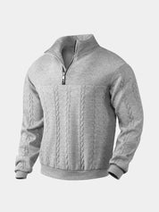 Essential Henley High Collar Quarter Zip Pullover - North & Row