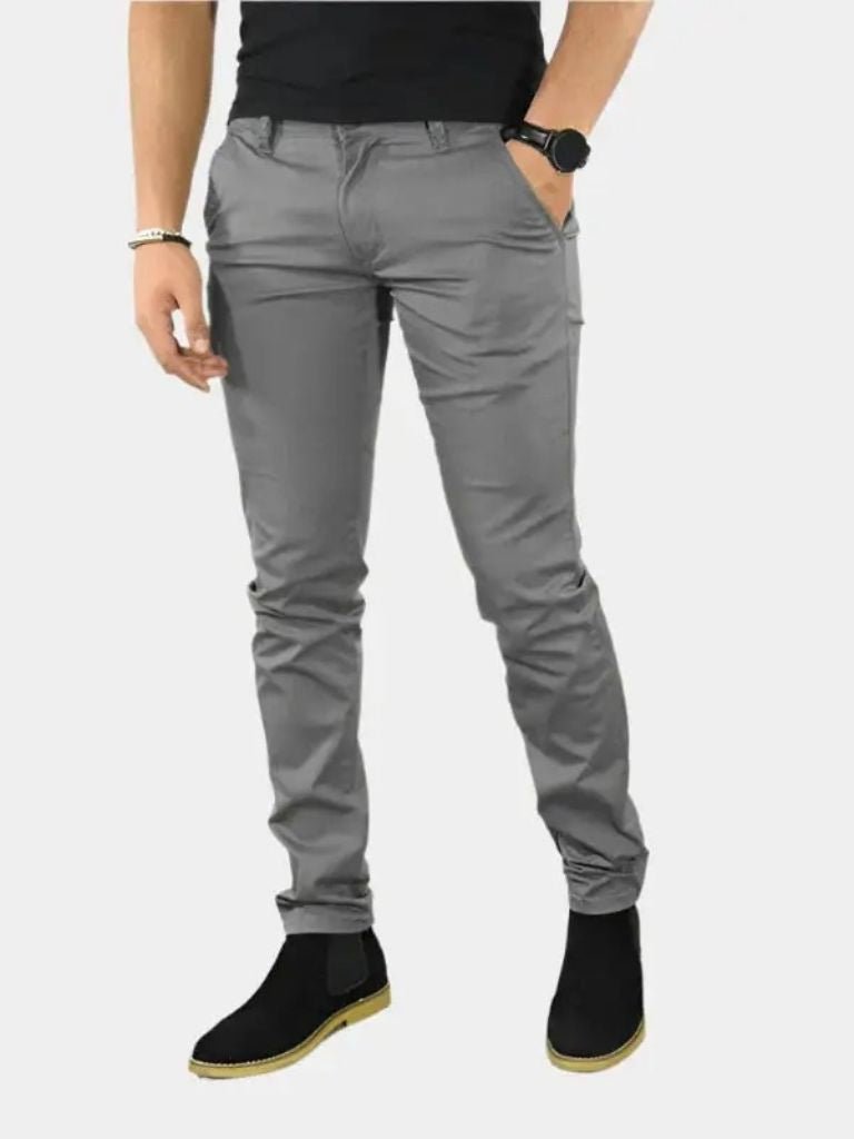 Essential Slim Fit Straight Trousers - North & Row