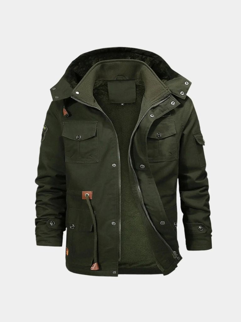 Fleece Hooded Bomber Jacket - North & Row