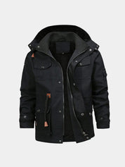 Fleece Hooded Bomber Jacket - North & Row