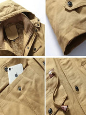 Fleece Hooded Bomber Jacket - North & Row