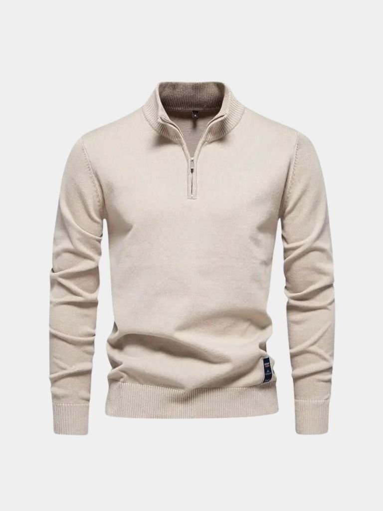 Half Zip Knitwear Solid Color Cardigan Sweater - North & Row