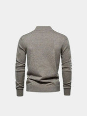 Knitted Stand Collar Cotton Cardigan - North & Row