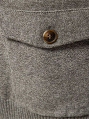 Knitted Stand Collar Cotton Cardigan - North & Row