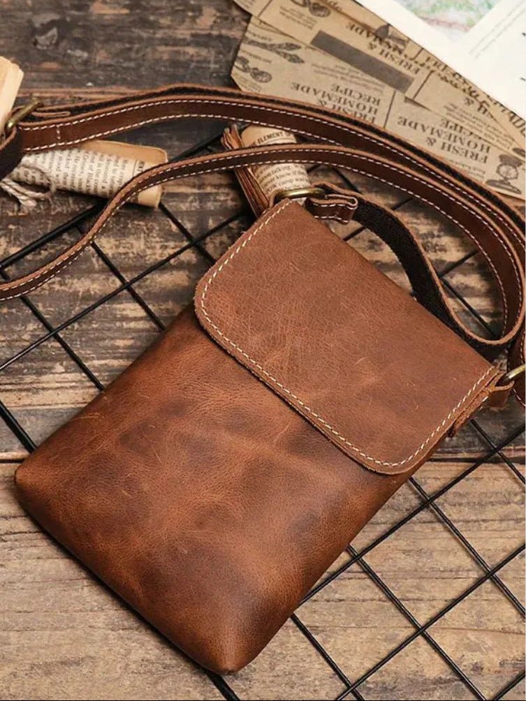 Men's Mini Leather Shoulder Bag - North & Row