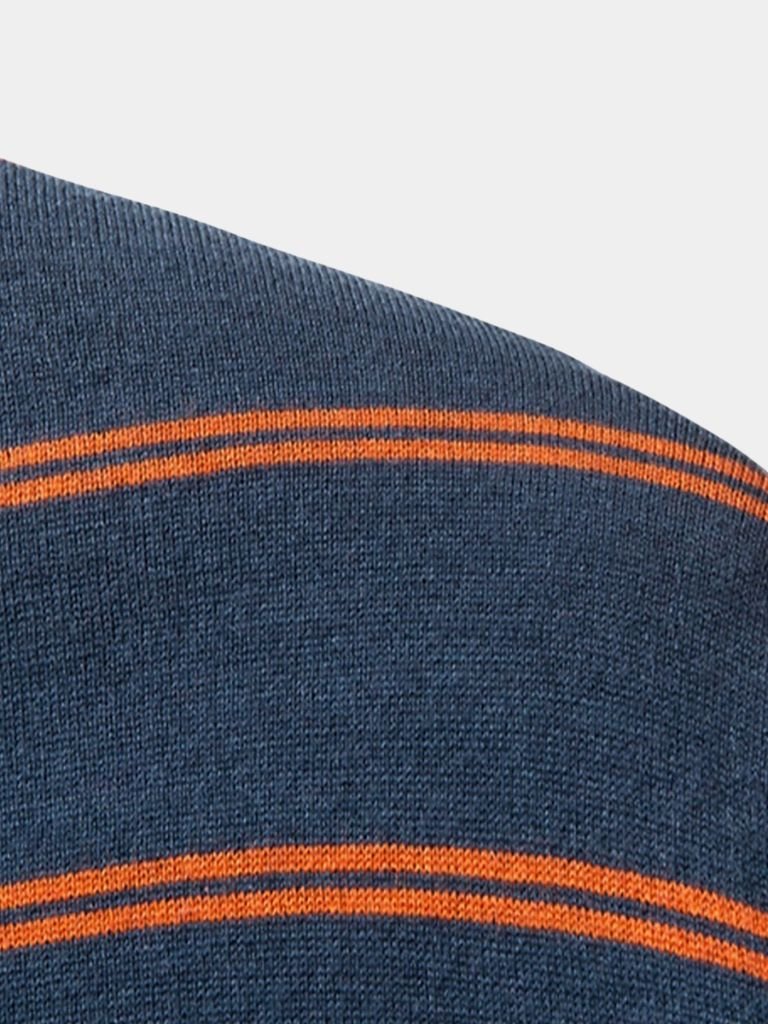 Navy Sunset Striped Polo - North & Row