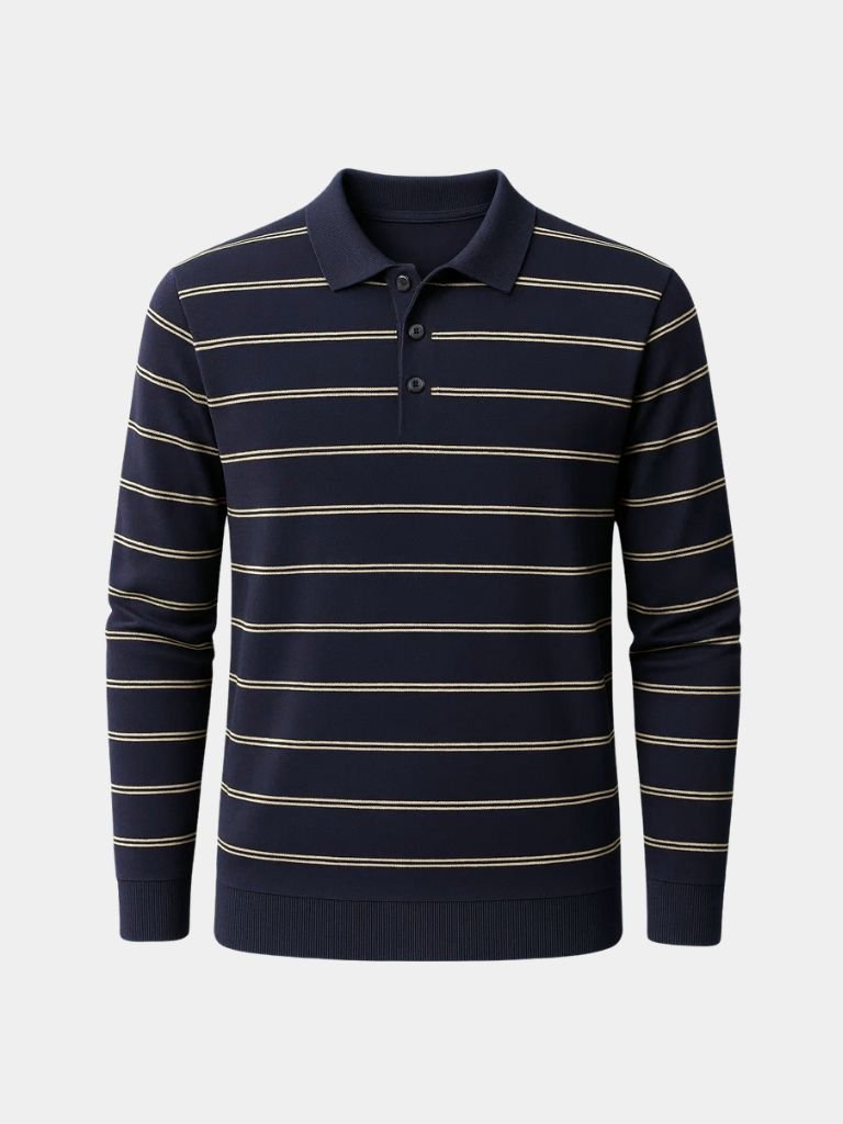 Navy Sunset Striped Polo - North & Row