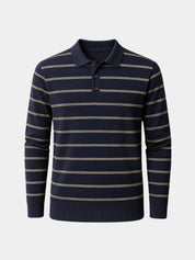 Navy Sunset Striped Polo - North & Row