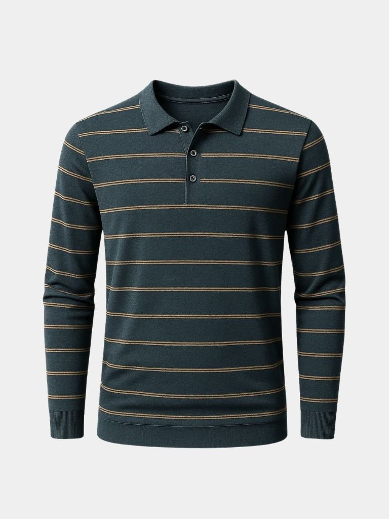 Navy Sunset Striped Polo - North & Row