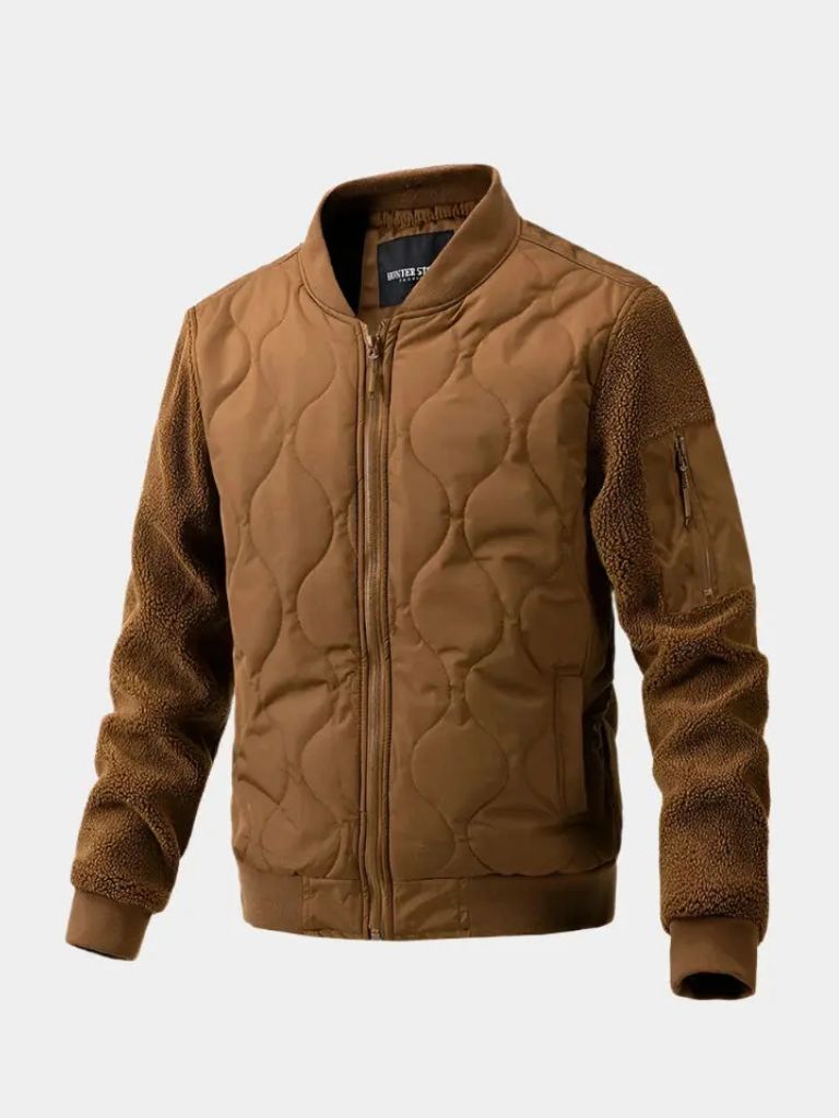 Sherpa Sleeves Padded Bomber Jacket - North & Row