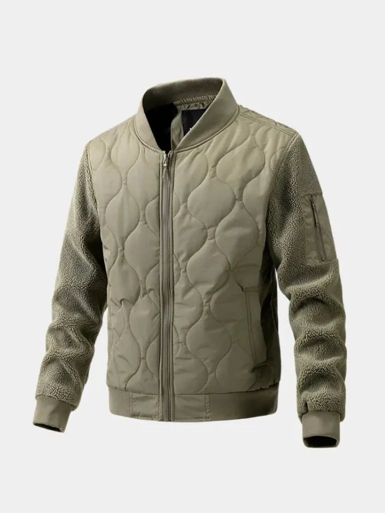 Sherpa Sleeves Padded Bomber Jacket - North & Row