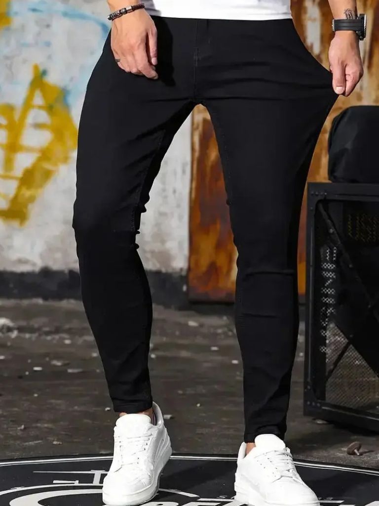 Stretchy Skinny Denim Jeans Trousers - North & Row