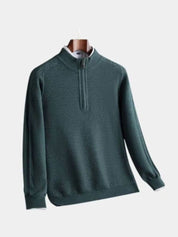 Stripe Quarter Zip Wool Sweater - North & Row