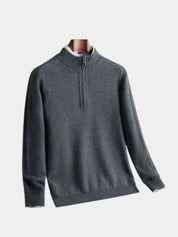 Stripe Quarter Zip Wool Sweater - North & Row