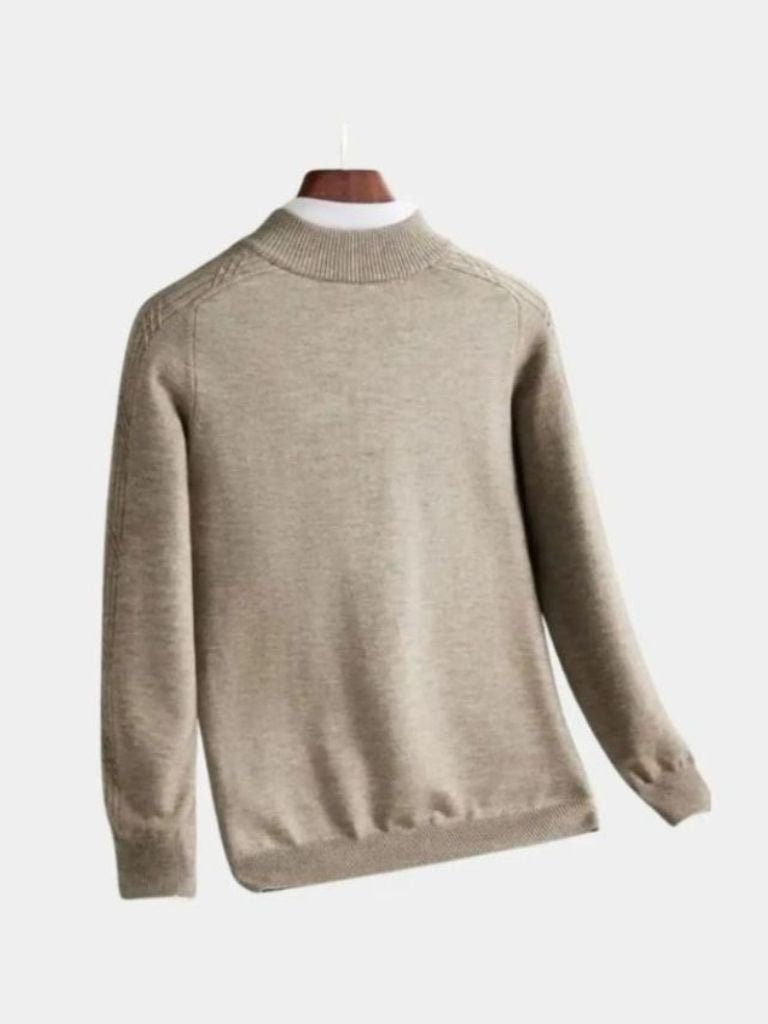 Stripe Quarter Zip Wool Sweater - North & Row
