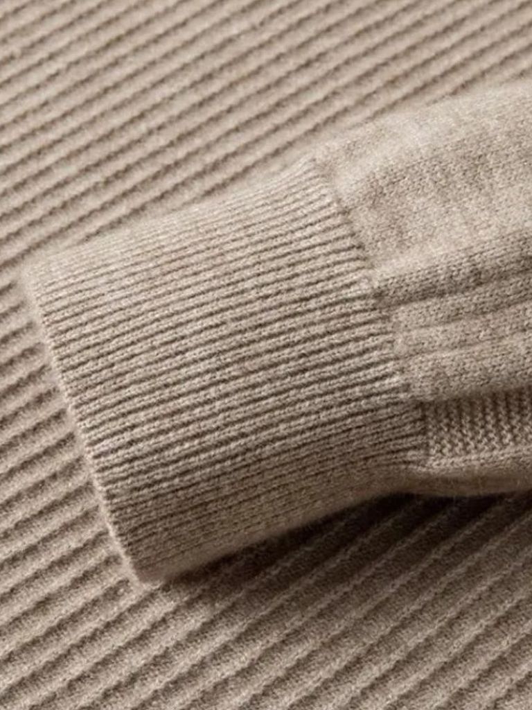 Stripe Quarter Zip Wool Sweater - North & Row