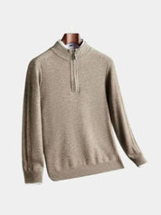 Stripe Quarter Zip Wool Sweater - North & Row
