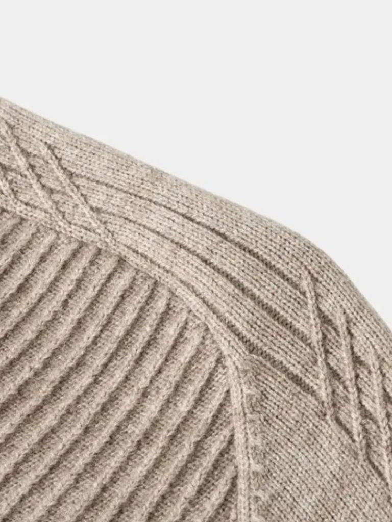 Stripe Quarter Zip Wool Sweater - North & Row
