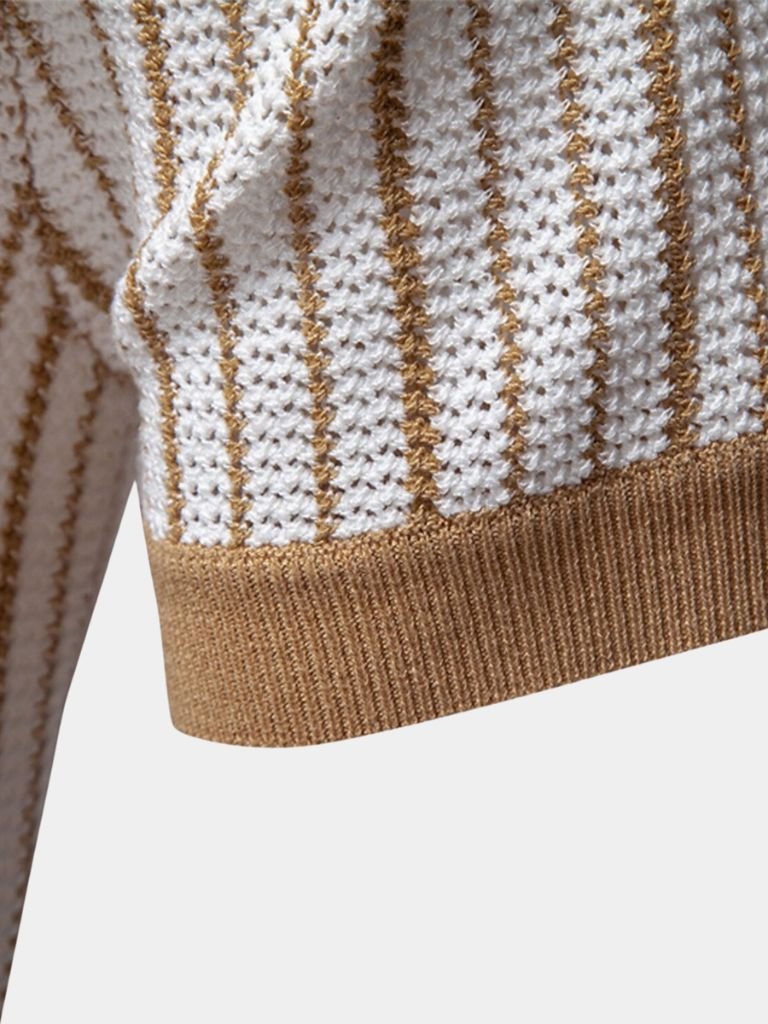 Striped Knit Polo Shirt - North & Row