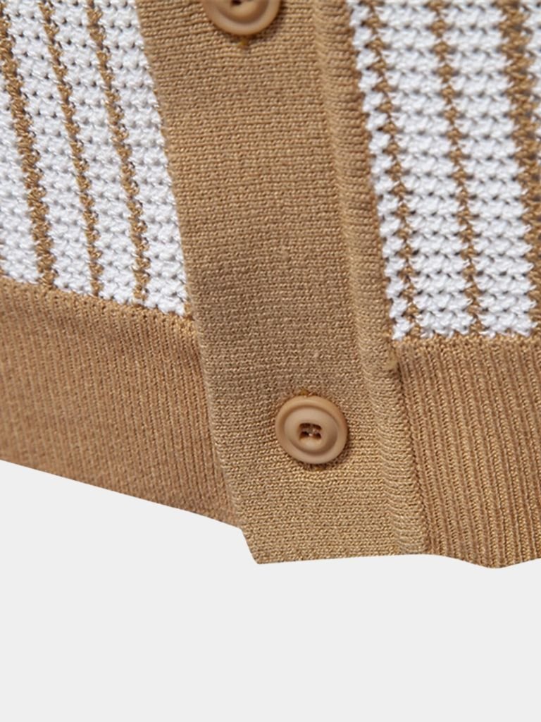 Striped Knit Polo Shirt - North & Row