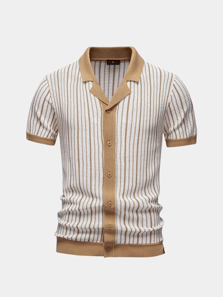 Striped Knit Polo Shirt - North & Row