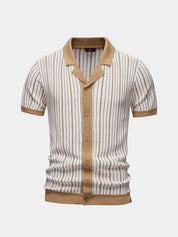 Striped Knit Polo Shirt - North & Row