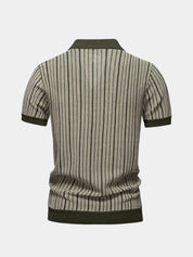 Striped Knit Polo Shirt - North & Row