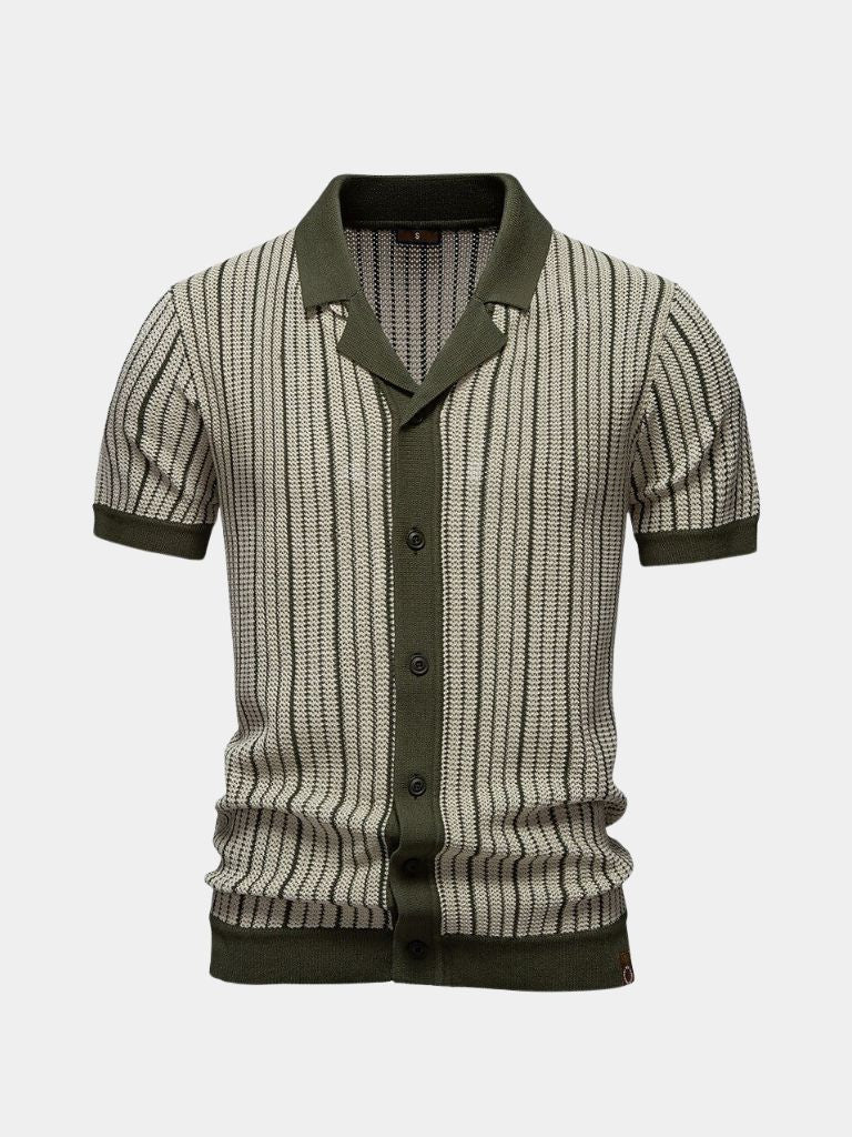 Striped Knit Polo Shirt - North & Row
