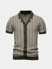 Striped Knit Polo Shirt - North & Row