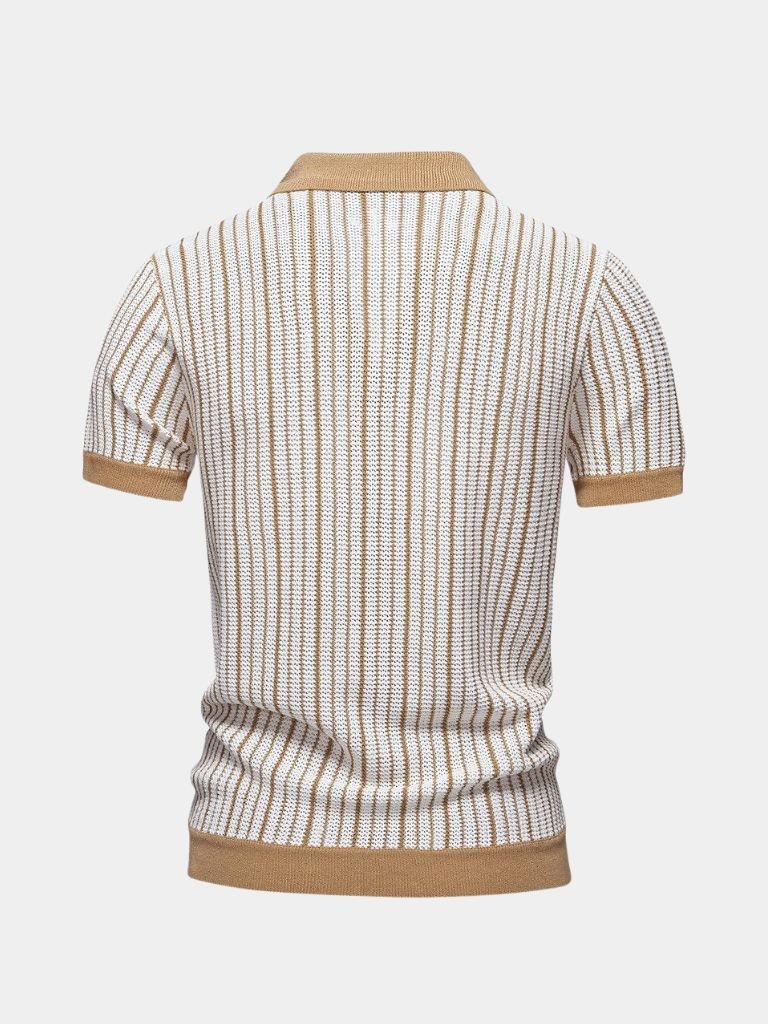 Striped Knit Polo Shirt - North & Row