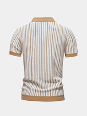 Striped Knit Polo Shirt - North & Row