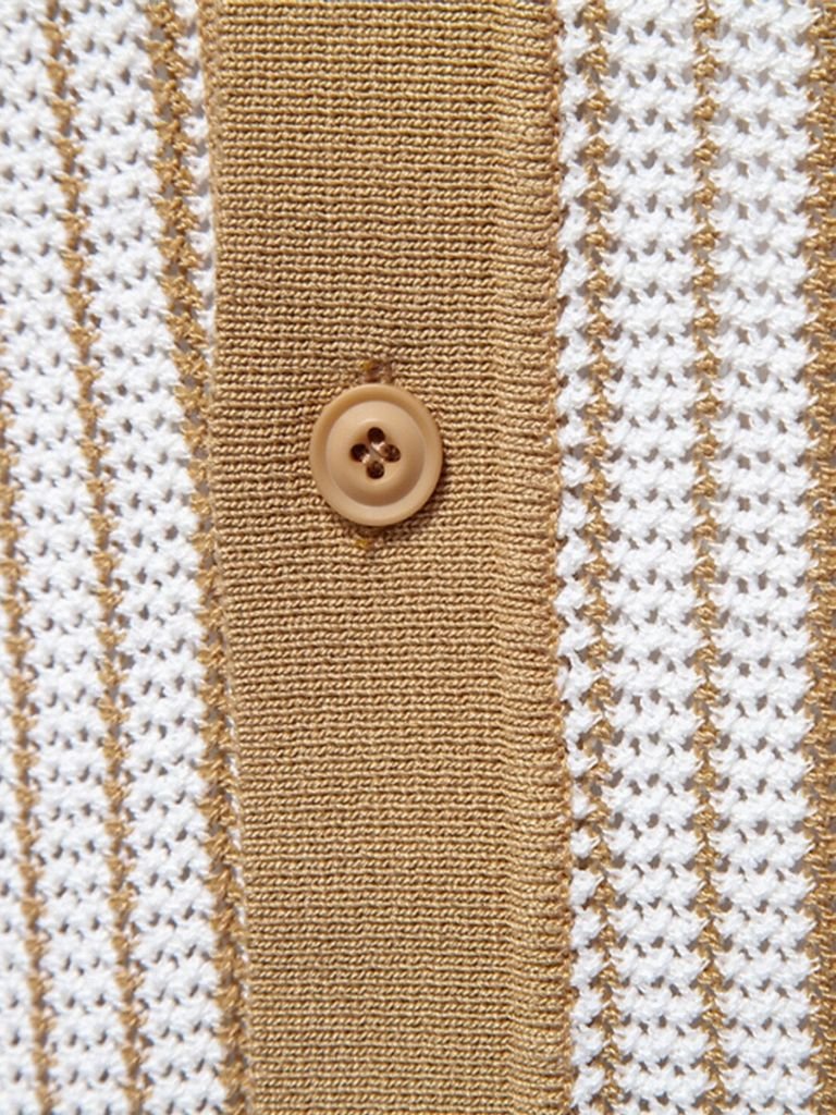 Striped Knit Polo Shirt - North & Row
