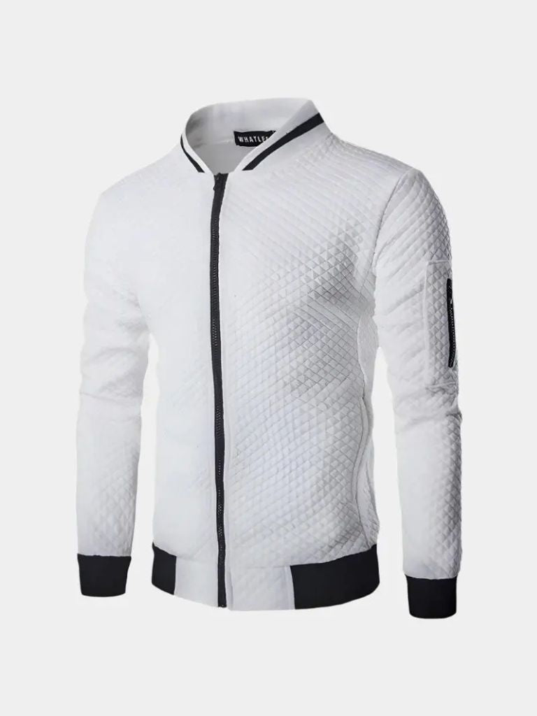 Textured Casual Bomber Jacket - North & Row